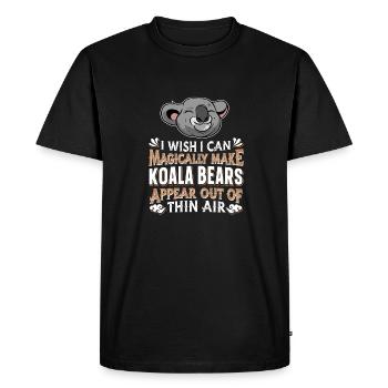 Koala Koala Bear - Men's Premium Organic T-Shirt - black - Front - Nico (187cm)