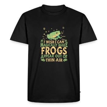 Grenouille Grenouille Amphibien - T-shirt Premium bio Homme - noir - Devant - Nico (187cm)