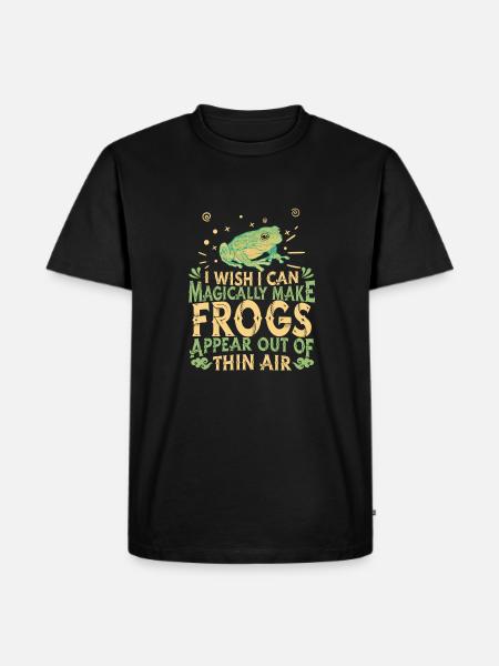 Frog Frogs Amphibian - Men's Premium Organic T-Shirt - black