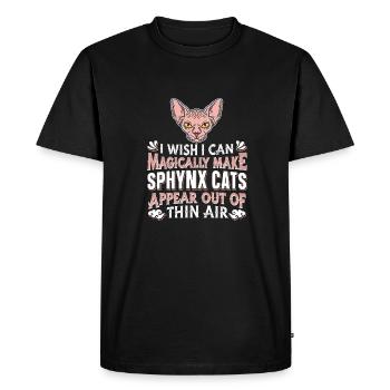 Sphynx Chat - T-shirt Premium bio Homme - noir - Devant - Nico (187cm)