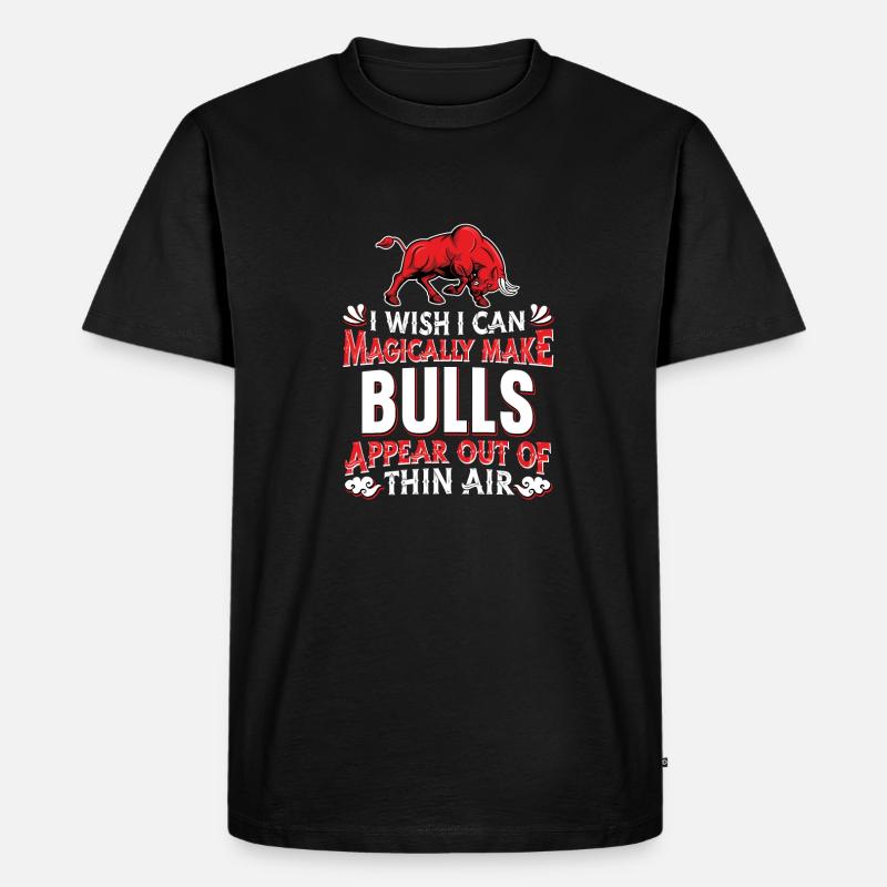 Stier Bulle - Männer Premium Bio T-Shirt - Schwarz