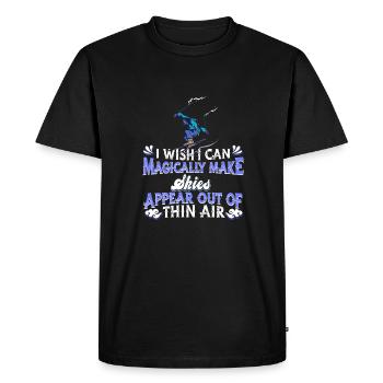 Ski Skiing Skis - T-shirt Premium bio Homme - noir - Devant - Nico (187cm)