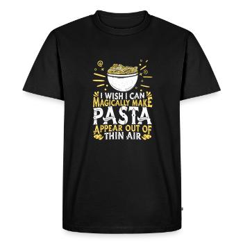 Pasta Pasta Dishes Pasta Spaghetti - Men's Premium Organic T-Shirt - black - Front - Nico (187cm)