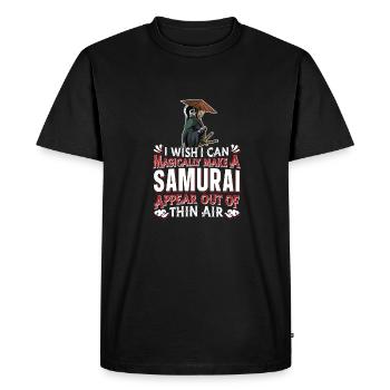Samouraï - T-shirt Premium bio Homme - noir - Devant - Nico (187cm)