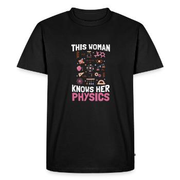 Physicien physicien - T-shirt Premium bio Homme - noir - Devant - Nico (187cm)