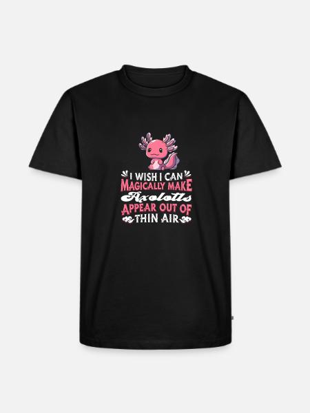 Salamandre Axolotl - T-shirt Premium bio Homme - noir