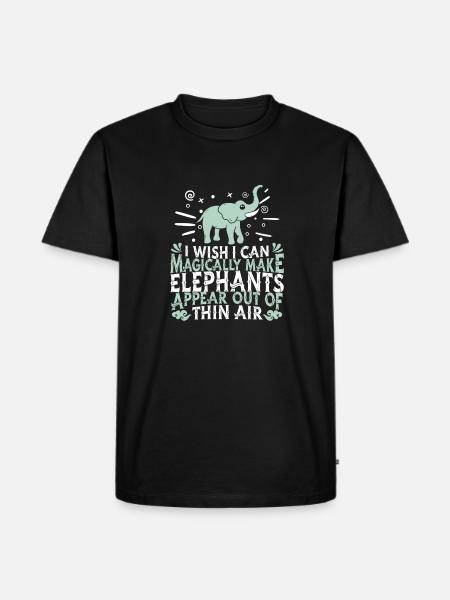 Éléphant - T-shirt Premium bio Homme - noir