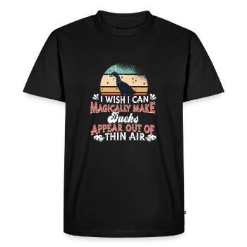 Duck shooting - Men's Premium Organic T-Shirt - black - Front - Nico (187cm)