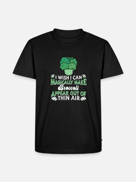 Broccoli Vegetables Vegan Vegetarian - Men's Premium Organic T-Shirt - black