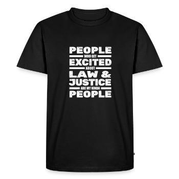 Officier de police Commissaire de police - T-shirt Premium bio Homme - noir - Devant - Nico (187cm)