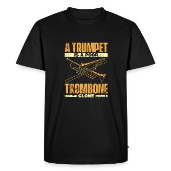 Trombone - Men's Premium Organic T-Shirt - black - Front - Nico (187cm)