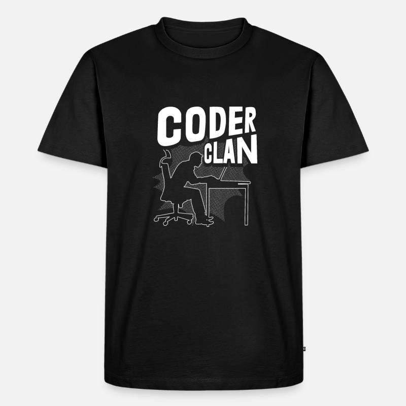 Programmierer Coder Software Entwickler - Männer Premium Bio T-Shirt - Schwarz