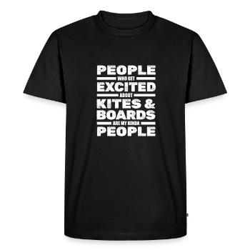 Kitesurf Kiteboard Kite Kite Kiten - T-shirt Premium bio Homme - noir - Devant - Nico (187cm)