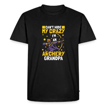 Tir à l’arc Flèche Tir à l’arc Tir à l’arc - T-shirt Premium bio Homme - noir - Devant - Nico (187cm)