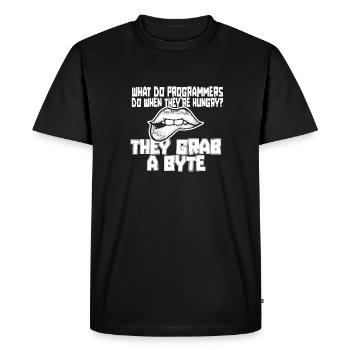 Programmer Coder Software Developer - Men's Premium Organic T-Shirt - black - Front - Nico (187cm)