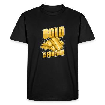 Mine d’or minière - T-shirt Premium bio Homme - noir - Devant - Nico (187cm)