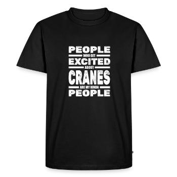 Construction de grue Grue Grutier Grutier Grutier Opérateur - T-shirt Premium bio Homme - noir - Devant - Nico (187cm)