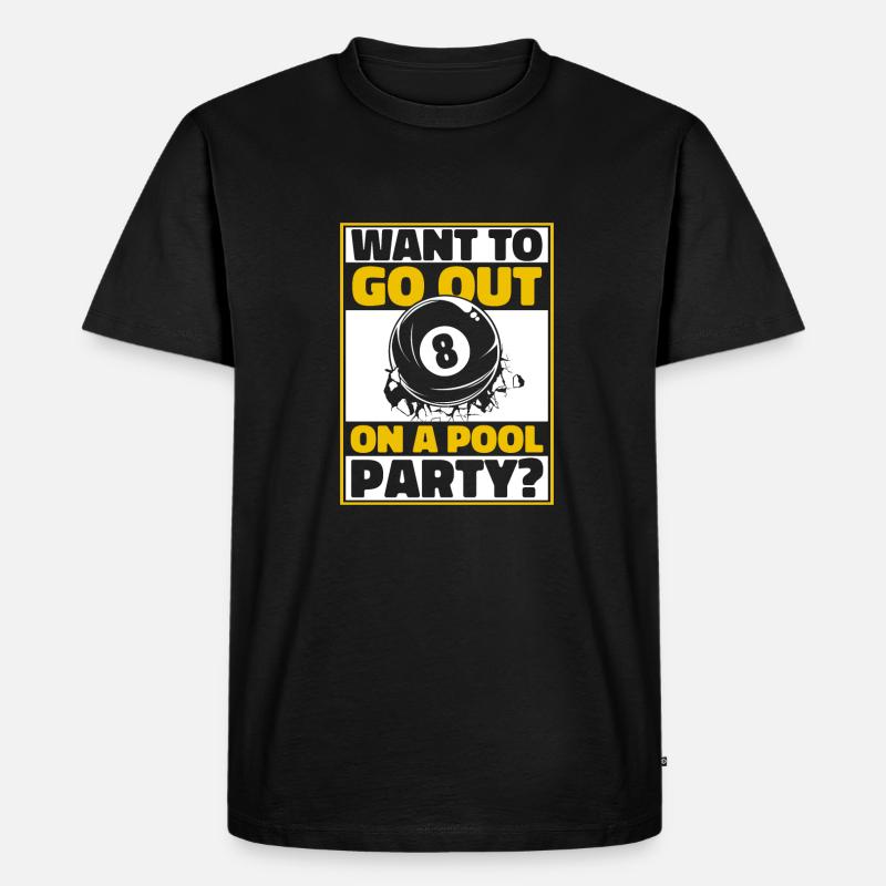 Billard 8-Ball - Männer Premium Bio T-Shirt - Schwarz