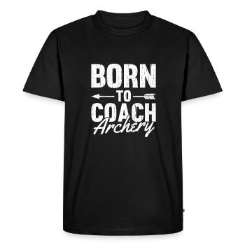 Tir à l’arc Flèche Tir à l’arc Tir à l’arc - T-shirt Premium bio Homme - noir - Devant - Nico (187cm)