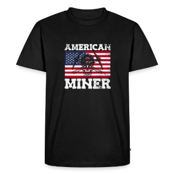 Gold Mining Gold Mine - Men's Premium Organic T-Shirt - black - Front - Nico (187cm)
