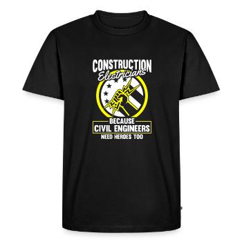 Electrician Electrical Engineer Electronics Technician - Men's Premium Organic T-Shirt - black - Front - Nico (187cm)