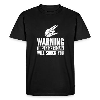 Electrician Electrical Engineer Electronics Technician - Men's Premium Organic T-Shirt - black - Front - Nico (187cm)