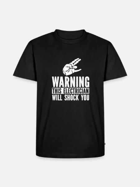 Electrician Electrical Engineer Electronics Technician - Men's Premium Organic T-Shirt - black