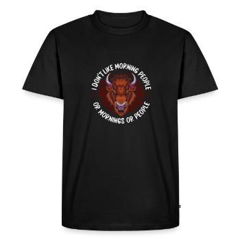 Bison d’Amérique Buffalo - T-shirt Premium bio Homme - noir - Devant - Nico (187cm)