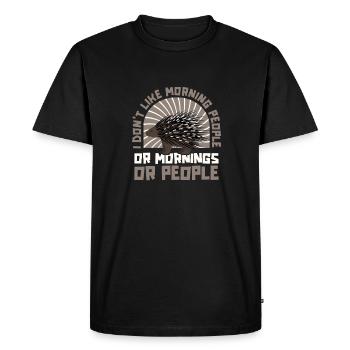 Porc-épic - T-shirt Premium bio Homme - noir - Devant - Nico (187cm)