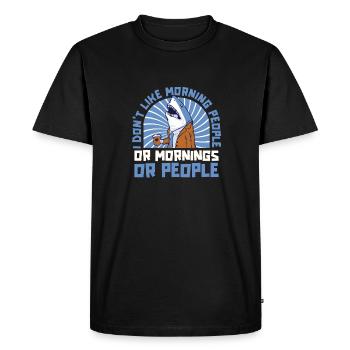 Requin - T-shirt Premium bio Homme - noir - Devant - Nico (187cm)