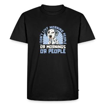 Chien dalmate - T-shirt Premium bio Homme - noir - Devant - Nico (187cm)