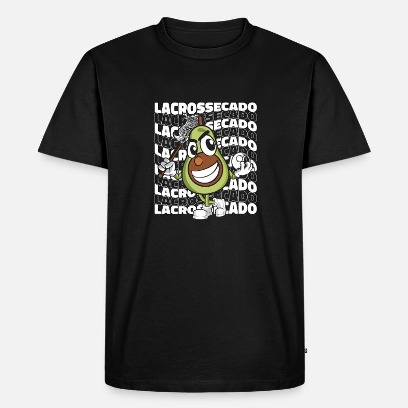 Lacrosse - Mannen Premium Bio T-shirt - zwart