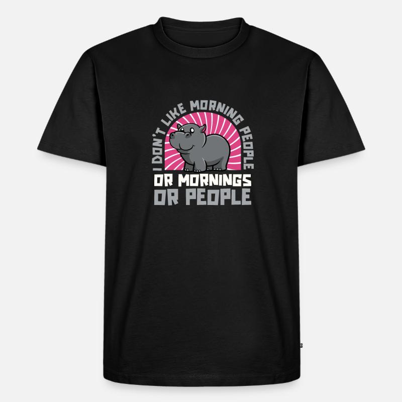 Nilpferd Hippo Flusspferd - Men's Premium Organic T-Shirt - black