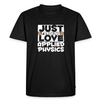Physicien physicien - T-shirt Premium bio Homme - noir - Devant - Nico (187cm)
