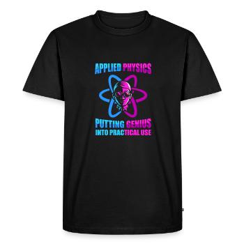 Physicien physicien - T-shirt Premium bio Homme - noir - Devant - Nico (187cm)