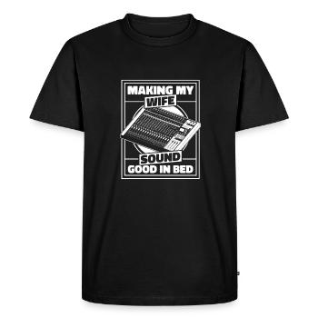 Ingénieur du son Tontechniker - T-shirt Premium bio Homme - noir - Devant - Nico (187cm)