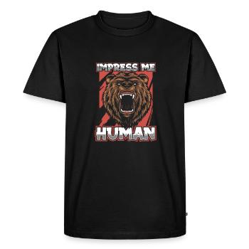Grizzly Bear Brown Bear - Men's Premium Organic T-Shirt - black - Front - Nico (187cm)
