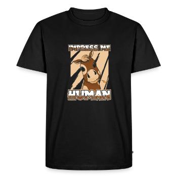 Cavalier Équitation Équitation - T-shirt Premium bio Homme - noir - Devant - Nico (187cm)