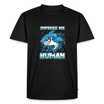 Requin - T-shirt Premium bio Homme - noir - Devant - Nico (187cm)