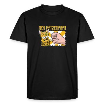 Location de chat Chat Domestique Cat - T-shirt Premium bio Homme - noir - Devant - Nico (187cm)