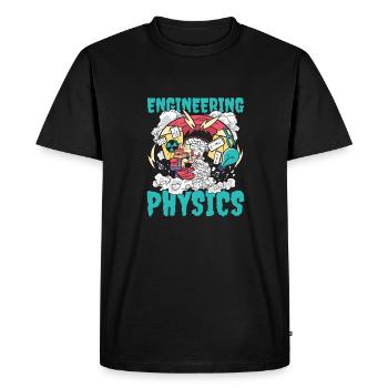 Physicien physicien - T-shirt Premium bio Homme - noir - Devant - Nico (187cm)