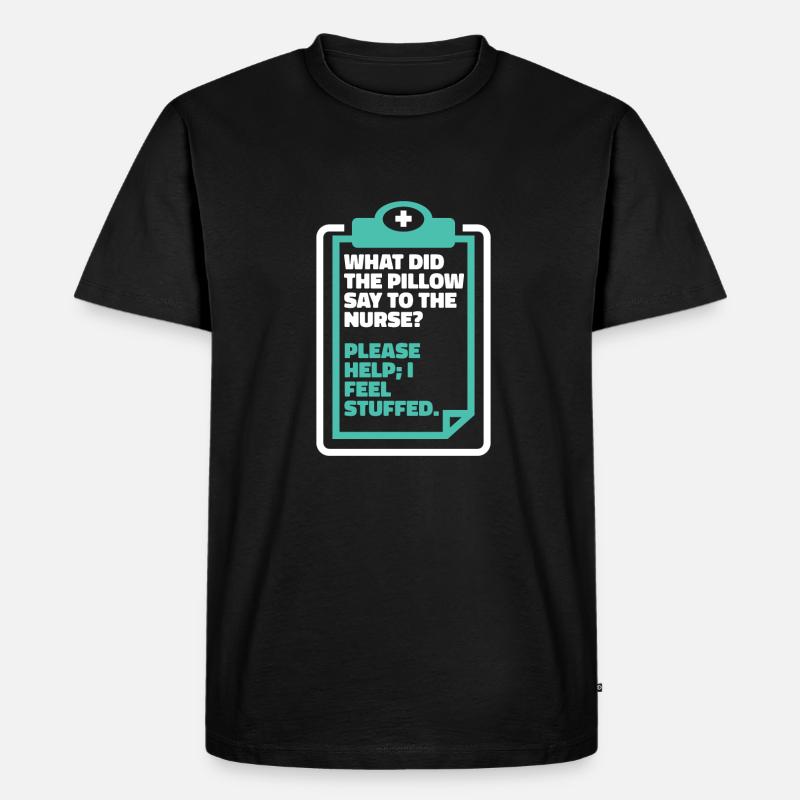 Krankenschwester - Männer Premium Bio T-Shirt - Schwarz
