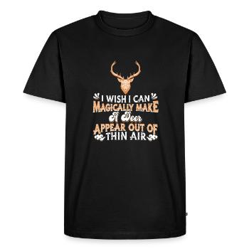 Cerf - T-shirt Premium bio Homme - noir - Devant - Nico (187cm)