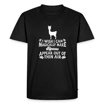 Alpaca - Men's Premium Organic T-Shirt - black - Front - Nico (187cm)