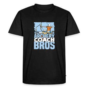 Tir à l’arc Flèche Tir à l’arc Tir à l’arc - T-shirt Premium bio Homme - noir - Devant - Nico (187cm)