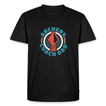 Tir à l’arc Flèche Tir à l’arc Tir à l’arc - T-shirt Premium bio Homme - noir - Devant - Nico (187cm)