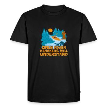 Kayak river kayak - Men's Premium Organic T-Shirt - black - Front - Nico (187cm)