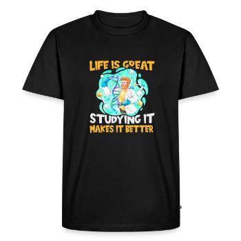 Biology Biologist Biology Major - Men's Premium Organic T-Shirt - black - Front - Nico (187cm)