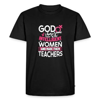 Professeur de religion Éducation religieuse - T-shirt Premium bio Homme - noir - Devant - Nico (187cm)
