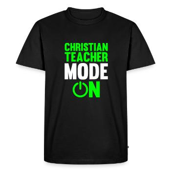 Professeur de religion Éducation religieuse - T-shirt Premium bio Homme - noir - Devant - Nico (187cm)